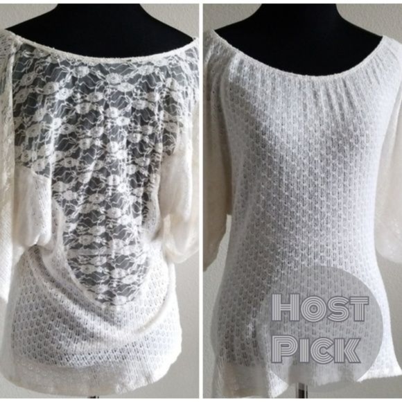 Rue21 Tops - 💎 HOST PICK!! Rue21 Ivory Lace Blouse